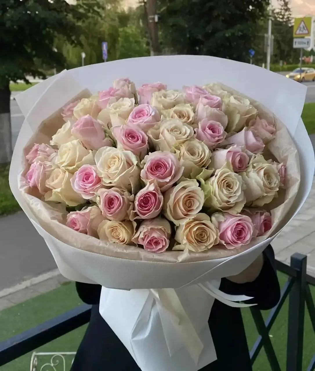 Розовые розы